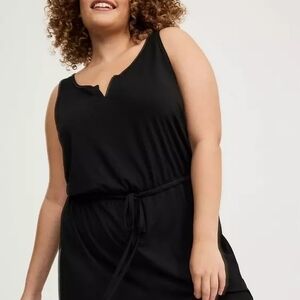 Torrid Black Super Soft Sleep Romper 4x